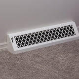 24" Solid Steel Tuscan Baseboard Register