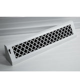 24" Solid Steel Tuscan Baseboard Register