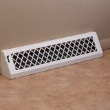 24" Solid Steel Tuscan Baseboard Register