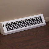 24" Solid Steel Tuscan Baseboard Register