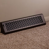 24" Solid Steel Victorian Baseboard Register