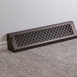 24" Solid Steel Victorian Baseboard Register