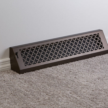 24" Solid Steel Victorian Baseboard Register