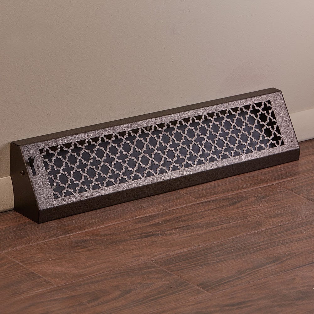 24" Solid Steel Victorian Baseboard Register