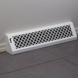 24" Solid Steel Victorian Baseboard Register