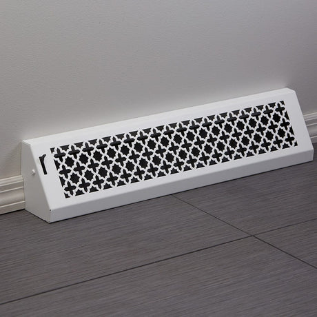 24" Solid Steel Victorian Baseboard Register