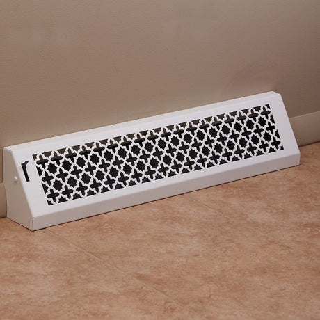 24" Solid Steel Victorian Baseboard Register