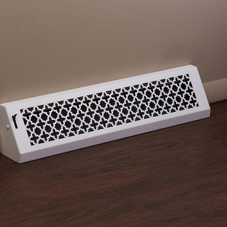 24" Solid Steel Victorian Baseboard Register