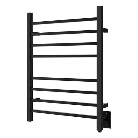 24" Tall 8 Square Bar Hardwired/Plug-in Wall-Mount Towel Warmer