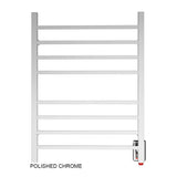 24" Tall 8 Square Bar Hardwired/Plug-in Wall-Mount Towel Warmer