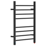 24" Tall 8 Square Bar Towel Warmer with Built-In Timer and Temperature Control Wall-Mount Plug-in/Hardwired