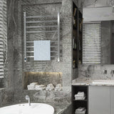 24" Tall 8 Square Bar Towel Warmer with Built-In Timer and Temperature Control Wall-Mount Plug-in/Hardwired