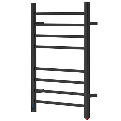 24" Tall 8 Square Bar Towel Warmer with Built-In Timer and Temperature Control Wall-Mount Plug-in/Hardwired
