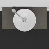 24" Thaxton Teak Wall-Mount Vessel Vanity with Towel Bar - Gray Wash