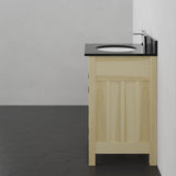 24" Unpainted Shaker Poplar Wood Vanity for Undermount Sink - 34" Height
