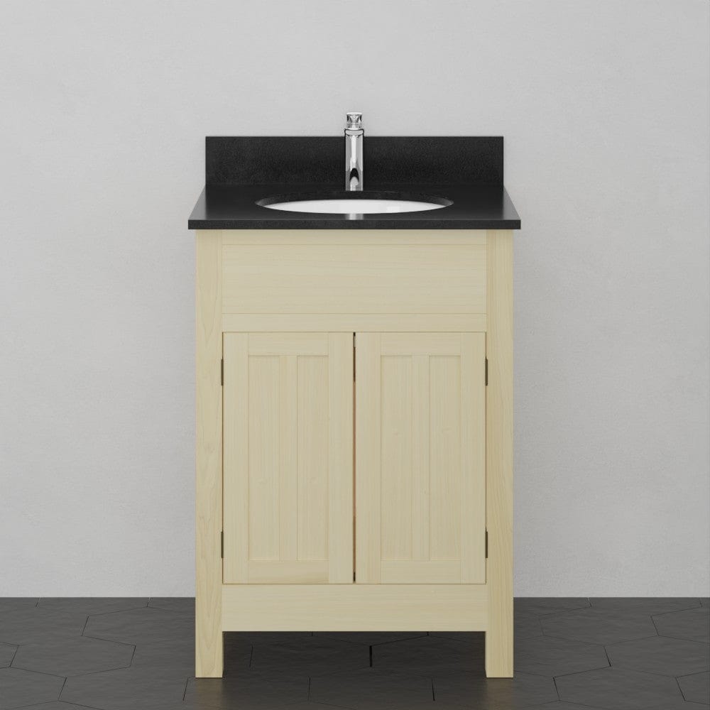 24" Unpainted Shaker Poplar Wood Vanity for Undermount Sink - 34" Height
