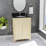 24" Unpainted Shaker Poplar Wood Vanity for Undermount Sink - 34" Height