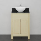 24" Unpainted Shaker Poplar Wood Vanity for Vessel Sink - 34" Height