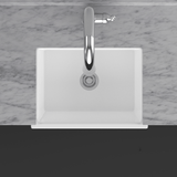 24" Velia Handcrafted Fireclay Single-Bowl Smooth Apron Farmhouse B-Grade Sink - White