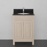 24" Vippis Unfinished Red Oak Raised Panel Vanity for Undermount Sink - 34" Height