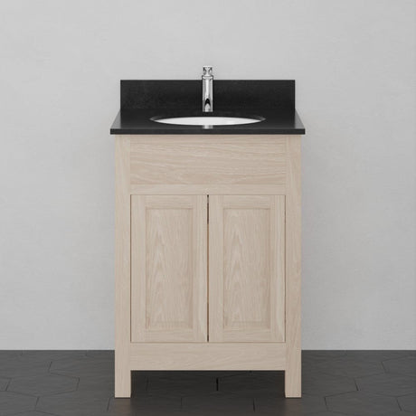 24" Vippis Unfinished Red Oak Raised Panel Vanity for Undermount Sink - 34" Height