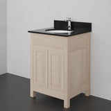 24" Vippis Unfinished Red Oak Raised Panel Vanity for Undermount Sink - 34" Height