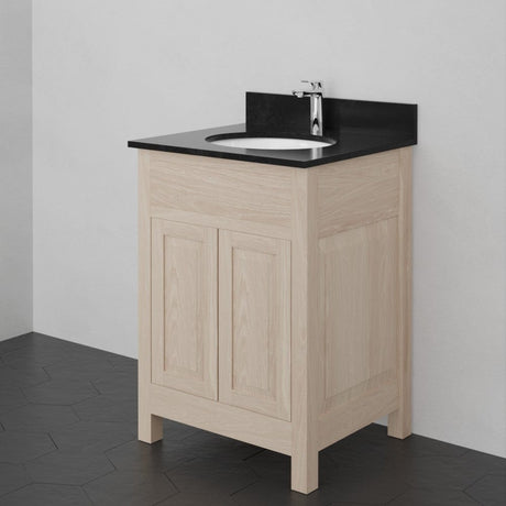 24" Vippis Unfinished Red Oak Raised Panel Vanity for Undermount Sink - 34" Height