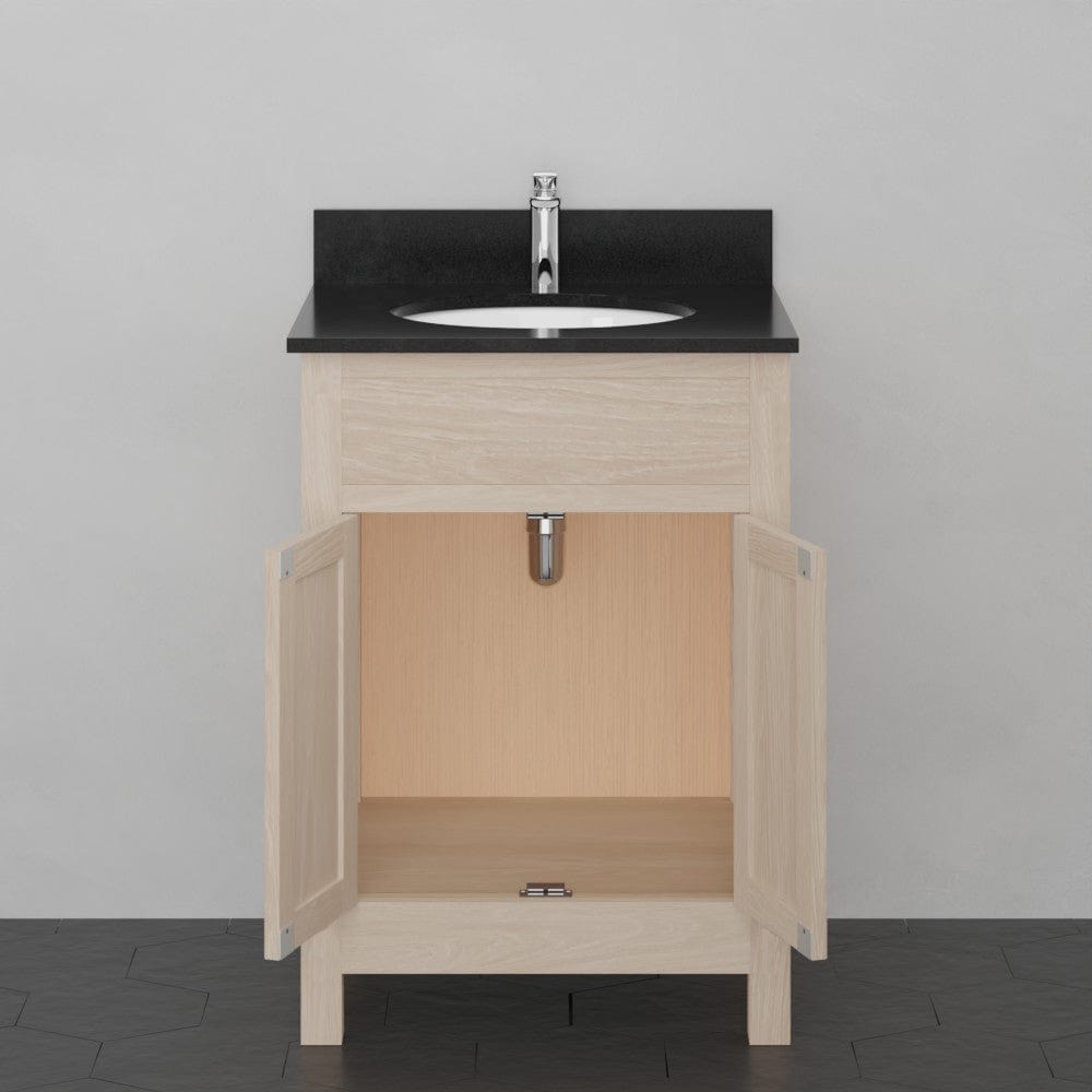 24" Vippis Unfinished Red Oak Raised Panel Vanity for Undermount Sink - 34" Height