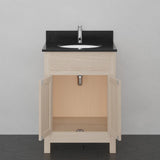 24" Vippis Unfinished Red Oak Raised Panel Vanity for Undermount Sink - 34" Height