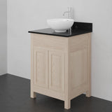 24" Vippis Unfinished Red Oak Raised Panel Vanity for Vessel Sink - 34" Height
