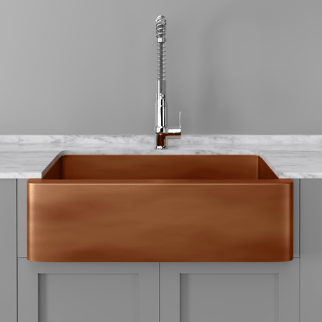25" Dolton Smooth Copper Single-Bowl Farmhouse Sink