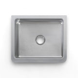 25" Glenmore Stainless Steel Farmhouse Sink - Matte Hammered Steel