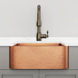 25" Wheaton Copper Hammered Apron Single-Bowl Farmhouse Sink