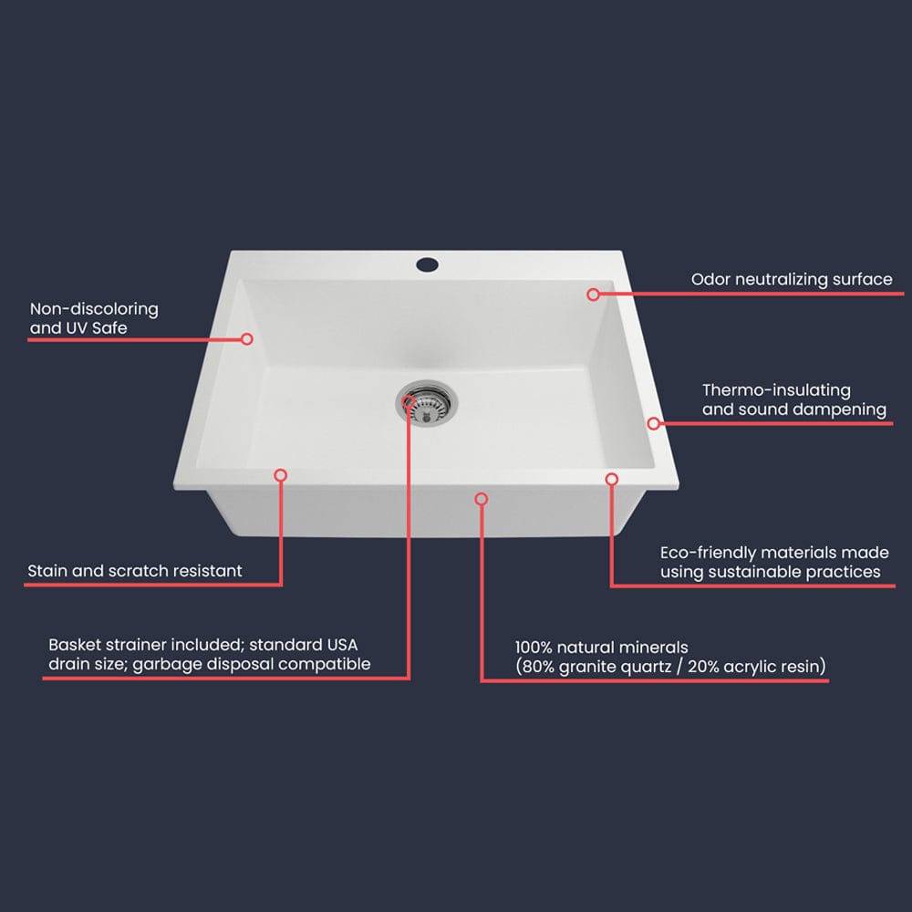 27" Darina Granite Composite Sink