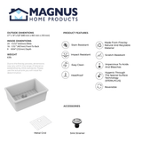 27” Fosco Single-Bowl Undermount Sink