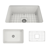 27" Treper Fireclay Single-Bowl Undermount Kitchen Sink