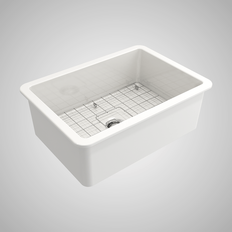 27" Treper Fireclay Single-Bowl Undermount Kitchen Sink