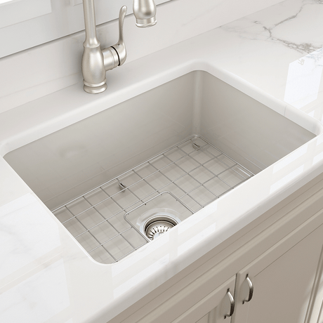 27" Treper Fireclay Single-Bowl Undermount Kitchen Sink