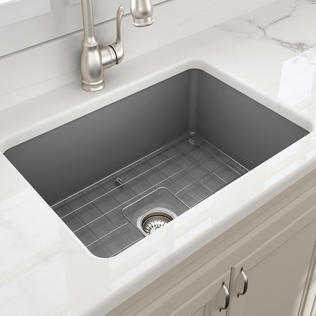 27" Treper Fireclay Single-Bowl Undermount Kitchen Sink