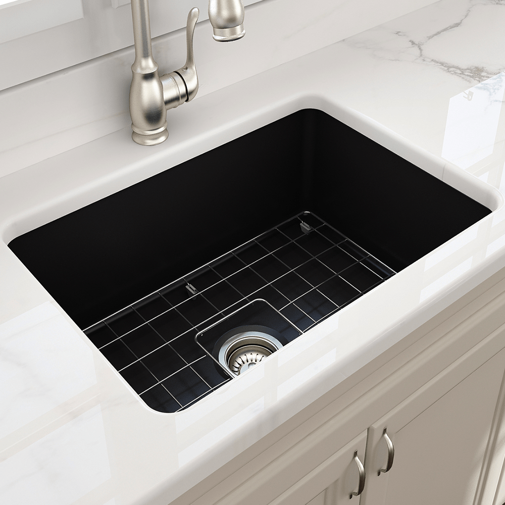 27" Treper Fireclay Single-Bowl Undermount Kitchen Sink