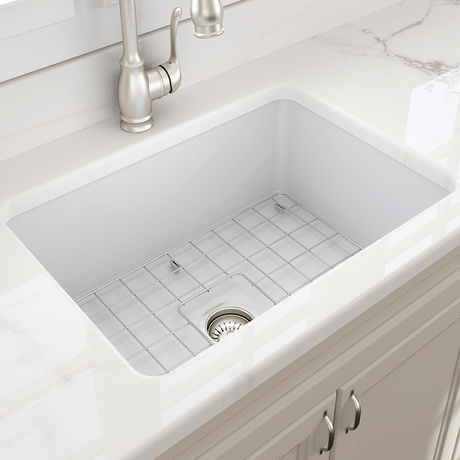 27" Treper Fireclay Single-Bowl Undermount Kitchen Sink