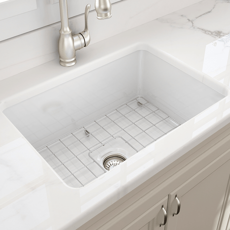 27" Treper Fireclay Single-Bowl Undermount Kitchen Sink