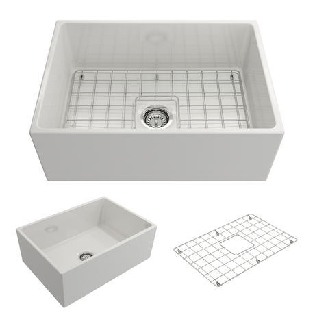 27" Vancovia Fireclay Single-Bowl Farmhouse Sink
