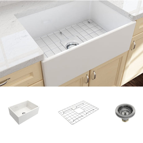 27" Vancovia Fireclay Single-Bowl Farmhouse Sink
