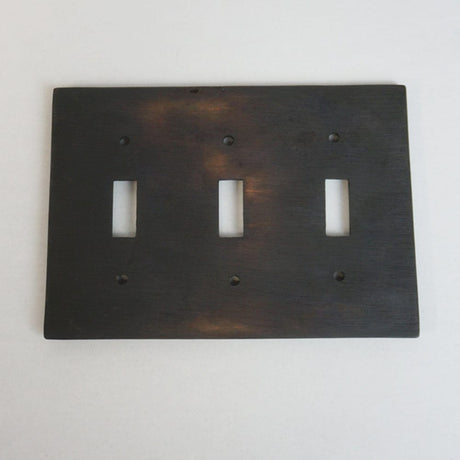 3 Gang Toggle Wall Switch Plate - Hammered Design