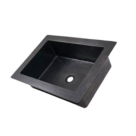 30" Acapulco Hammered Copper Single-Bowl Drop-In Kitchen Sink