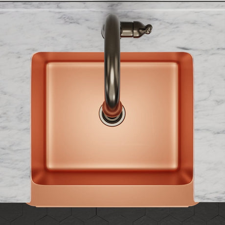 30" Ashland Copper Vine Design Single-Bowl Farmhouse Sink