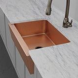 30" Atoka Hammered Copper Single-Bowl Farmhouse Sink