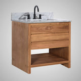 30" Avellino Vanity Cabinet for Rectangular Undermount Sink - Natural Teak