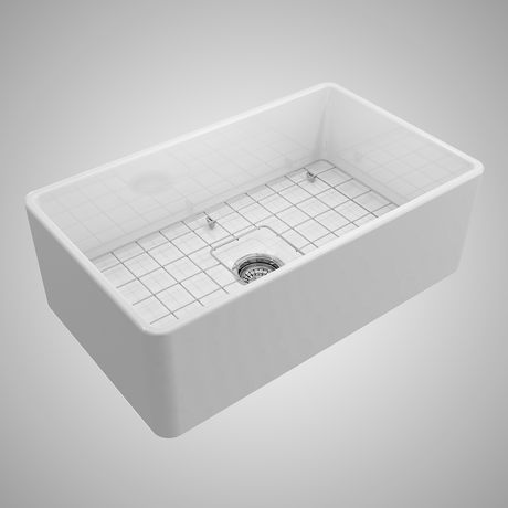 30" Dreason Fireclay Single-Bowl Farmhouse Kitchen Sink